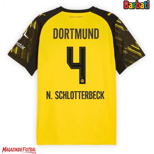 Borussia Dortmund Nico Schlotterbeck #4 Tricou Fotbal Replică 2025-26 Barbati Acasa Borussia Dortmund Nico Schlotterbeck #4 Tricou Fotbal Replică 2025-26 Barbati Acasa